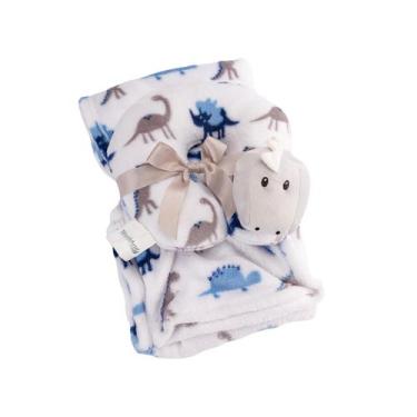 Imagem de Kit Manta Fleece de Bebê + Travesseiro de Pescoço  Têxtil Arte, Dino A