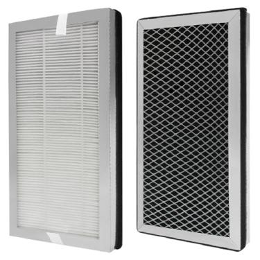Imagem de 15 filtros de substituição compatíveis com purificador de ar MA Series 15, filtragem HEPA H13 verdadeira 3 em 1, composto de pré-filtro fino, HEPA verdadeiro H13, carbono ativado, pacote com 2