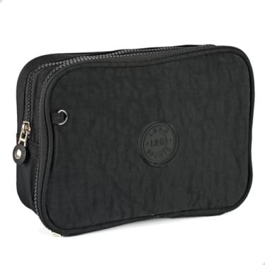 Imagem de Estojo Escolar Feminino Box Jumbo Compartimentos Para Caneta Lápis Bolsinha Organizadora (PRETO)