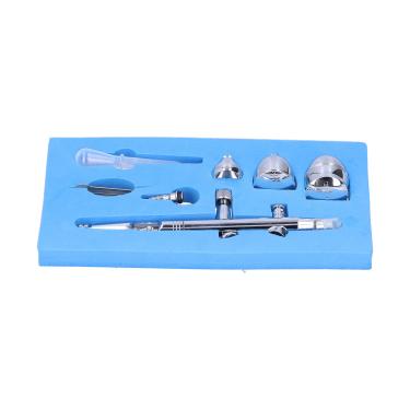 Imagem de Kit de mini aerógrafo Garosa G1/8, kit versátil de aerógrafo de alimentação por gravidade de ação dupla - spray auto gráficos, arte, artesanato, tatuagens, revestimento de tinta e tratamento de parede