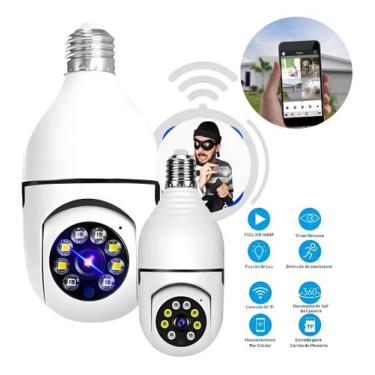 Imagem de Kit 2 Câmeras De Segurança 360 Wifi Visão Noturna Áudio Foto - Kpbom, 