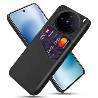 Imagem de Capa para VIVO X200S,Anti-deslizamento,Proteção contra quedas de 360°,Resistência à impressão digital,Tela e caso de couro PU com 1 slot de cartão atrás-Black