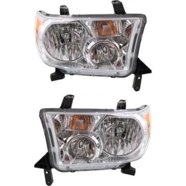 Imagem de Lâmpada de neblina esquerda direita LED luz diurna frontal LED conjunto de farol lâmpada de canto ampla compatível com Tundra 2009-2013 81150-0C07 (direita)