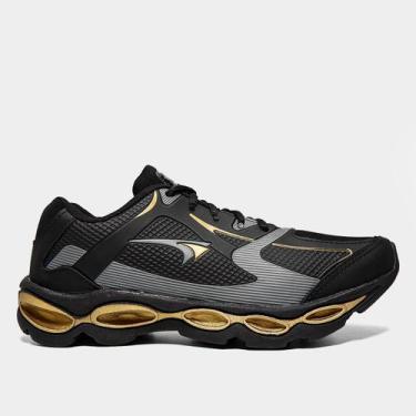 Imagem de Tênis Tryon Impacto Masculino, Preto, Dourado, 41