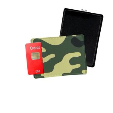 Imagem de Porta Cartão de Credito Camuflado Exercito Brasileiro - PoloCat Acessó