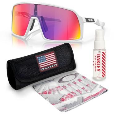 Imagem de OAKLEY Óculos de sol SUTRO S OO9462 Armação branca fosca com lentes PRIZM ROAD com kit oficial de óculos, Branco fosco, 28 mm