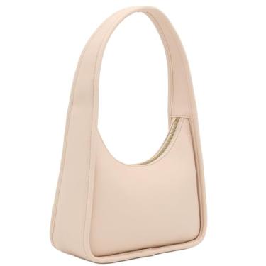 Imagem de Bolsa de ombro pequena curvada minimalista nas axilas crescente Hobo, Nude., One Size