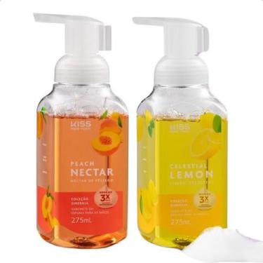 Imagem de Kit 2 Sabonete Espuma Para Mãos Sinergia Kiss New York 275ml, Peach / 