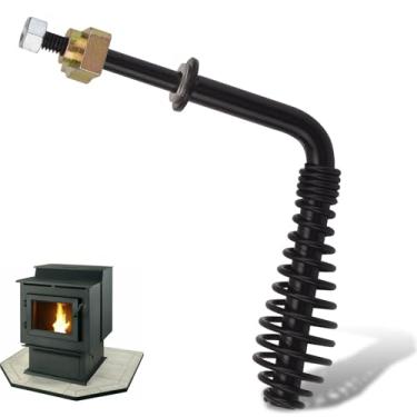 Imagem de WHMYZHL 224-14042 Maçaneta de porta e maçaneta preta de mola compatível com fogões de madeira Lopi 1988+ e fogões a pellets 1990-1996, substitui 99900410