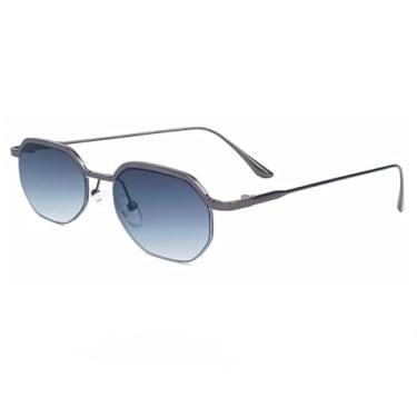 Imagem de Óculos de sol retrô com armação pequena, poligonais, para homens e mulheres, óculos de festa (3)