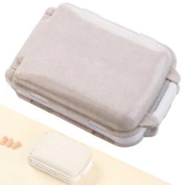 Imagem de Porta Comprimidos Cápsulas Estojo De Bolso Viagem Compacto Portátil Or