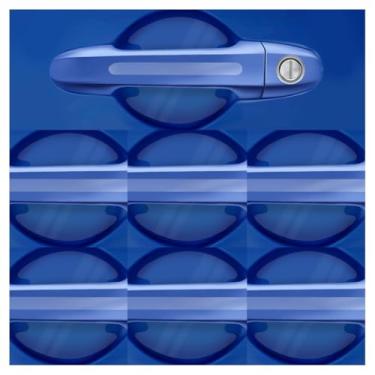 Imagem de Kit 8 Peças Adesivo Protetor Maçaneta de Porta Carro Anti Arranhões Transparente