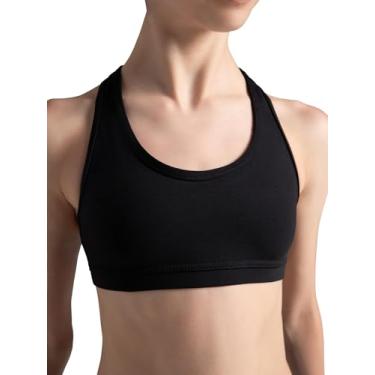 Imagem de Capezio Sutiã nadador para meninas, Preto, 10 Anos