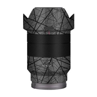 Imagem de Adesivo de lente de câmera para Sony FE 12-24 mm F4 G Macro Coat Wraps Película Protetora Vinil Decalque Skin 12-24 4 (Cruz Ultra Preto)
