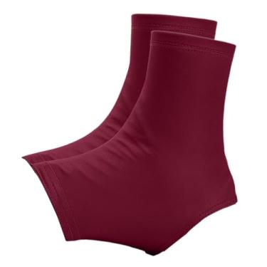 Imagem de IEUDNS Capas de chuteiras de futebol, ajuste elástico, proteção contra detritos, envoltórios de chuteiras respiráveis para beisebol, hóquei, versáteis e, Vermelho