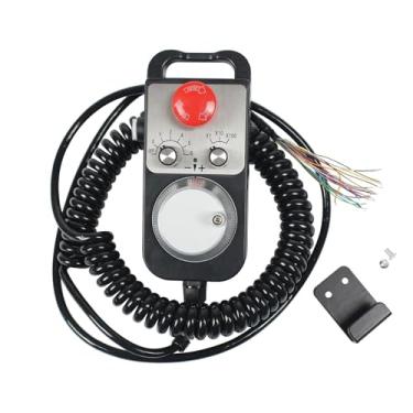 Imagem de CNCTOPBAOS 100PPR Universal 6 eixos CNC Volante MPG pingente com parada de emergência manual gerador de pulso para Siemens/MITSUBISHI/CNC Router gravação, fresadora, torno e controle remoto CNC