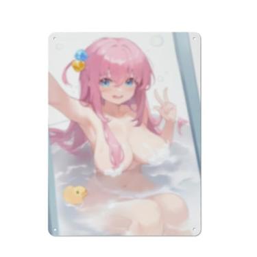 Imagem de Anime Sexy Bikini Hot Girl Pinup Girl Metal Tin Sign Wall Art Poster Decor for Home Bar Club Bedroom Bathroom Man Cave Otaku 30,5 x 40,6 cm, AF230