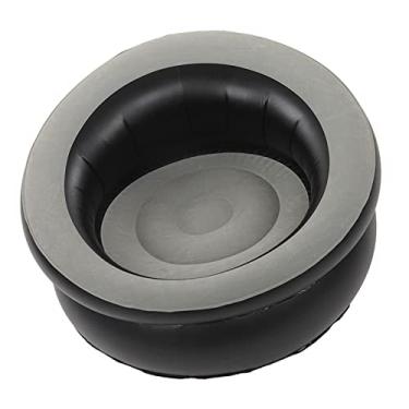 Imagem de Eacam Cadeira de sofá Inflável Ergonômico, Inflação Rápida e Deflação, Portátil e Confortável para Lazer, Leitura, Camping, Viagens, Praias, Caminhadas (Cinza)
