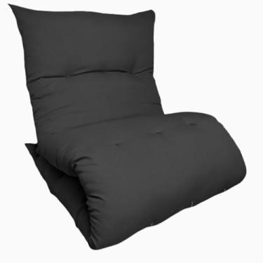 Imagem de Colchão futon dobrável individual, enrolável, decoração para sala de estar, cozinha, tapete de acampamento 170 x 60 cm(Cinza Escuro)