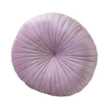 Imagem de Bothyi Almofada de chão redonda premium para decoração de casa Almofada de chão multifuncional macia para penteadeira, sofá, cadeira, sala de estar, Roxo Claro
