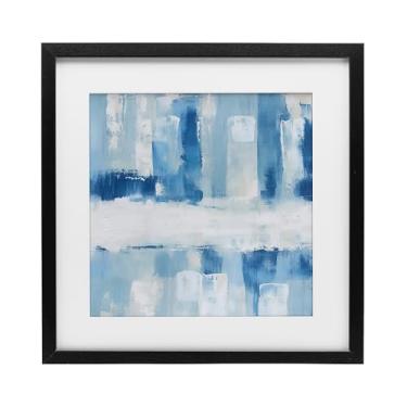 Imagem de Stupell Industries Impressão emoldurada azul abstrata Visionaries design sob vidro por Irena Orlov, 40,6 x 40,6 cm