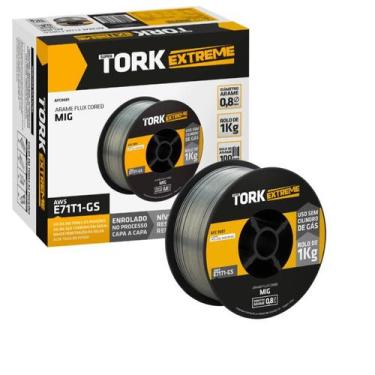 Imagem de Arame Solda MIG 0,8 mm 1 kg Sem Gás Fluxcore AFC-9081 Tork - Super Tor
