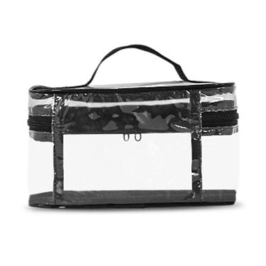 Imagem de Bolsinha frasqueira necessarie plastico cristal transparente viagem pr