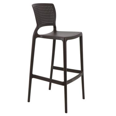 Imagem de Cadeira Tramontina Safira Alta Bar Em Polipropileno E Fibra De Vidro Marrom 92138109