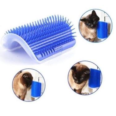 Imagem de Escova Tira Pelos Pet Parede Gatos Com Catnip Massagem Pet - Nibus