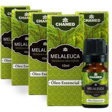 Imagem de Kit 5 Óleo Essencial de Melaleuca alternifolia Tea Tree 10ml - Chamel