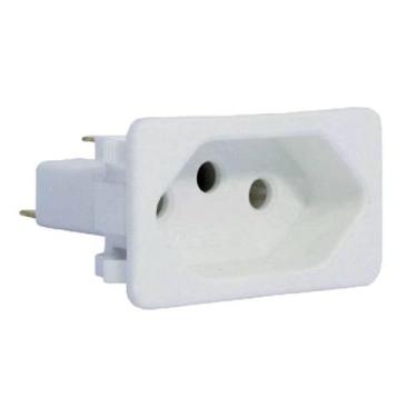 Imagem de 15 Tomada Branca Fêmea 3 Pinos 10a Embutir Painel Aparelho - MARGIRIUS