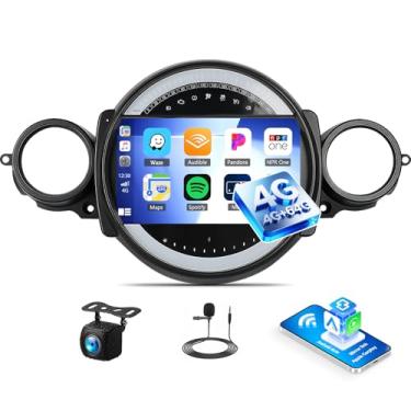 Imagem de [4 + 64 GB] Estéreo automotivo Android 15 para BMW Mini Cooper R56 2007-2014 com carplay sem fio e Android Auto, rádio veicular com tela sensível ao toque de 23 cm com conexão espelhada, Wi-Fi, GPS