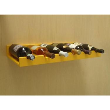 Imagem de Prateleira Adega Bar New Suporte Vinhos E Garrafas Amarelo Laca - FORM