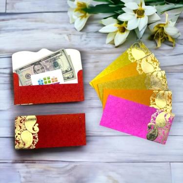 Imagem de LoveNspire Envelopes Shagun para dinheiro, pacote com 10 cartões coloridos sortidos, porta-dinheiro, para aniversário de Eid, Diwali, aniversário, casamento, Shagun Lifafa, cartão de presente