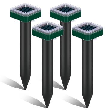 Imagem de Repelente de toupeira movido a energia solar para gramados, repelente de cobra para quintal, armadilha de gopher, repelente de ratazanas de marmota, espigão ultrassônico, impermeável, esquilo sônico