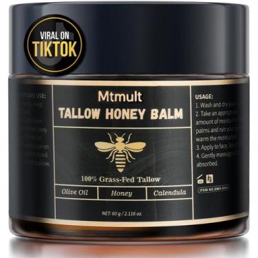 Imagem de Skincare Beef Sallow Honey Balm Mtmult Tallowyn para rosto e corpo