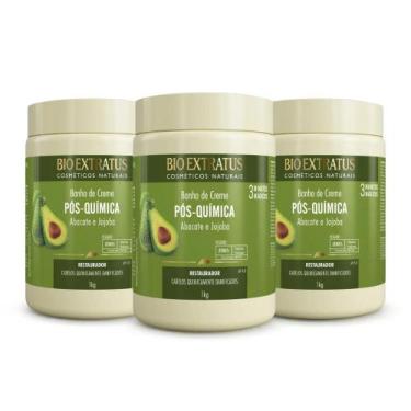 Imagem de Kit Bio Extratus Banho de Creme Pós-Química 1Kg 3 Itens