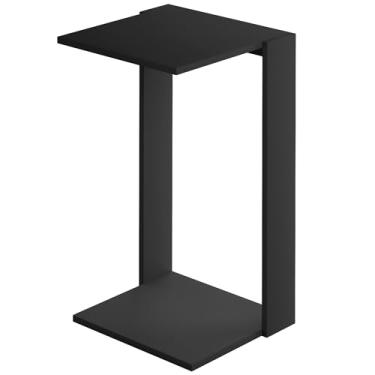 Imagem de Mesa De Canto Auxiliar Apoio Multiuso Em Mdf Resistente 15mm Preto