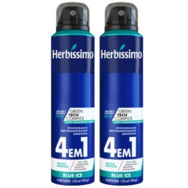 Imagem de Kit 2 Desodorante Aerossol Herbíssimo Blue Ice 150 Ml - Dana