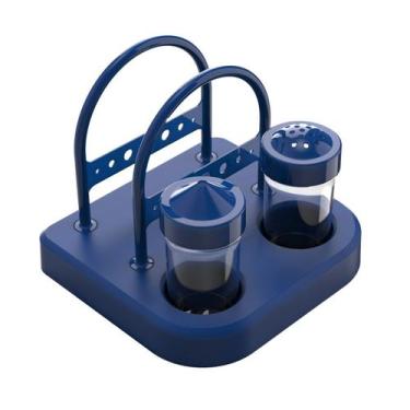 Imagem de Porta Guardanapo Paliteiro E Saleiro De Mesa Unitermi, Azul