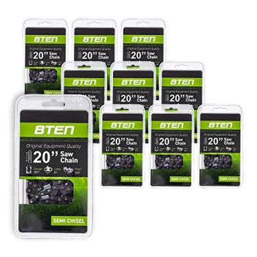 Imagem de 8TEN Corrente de motosserra para Stihl MS290 MS650 MS271 MS260 039 50 cm 0,063 Gauge .325 Pitch 81DL pacote com 10