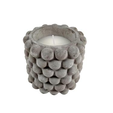 Imagem de Vela Redonda Perfumada Ambience Em parafina com Base Em Cimento D12Xa11cm Cinza - Full Fit