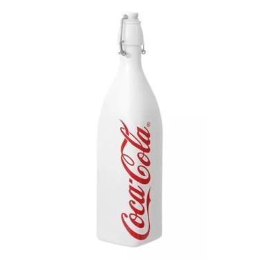 Imagem de Coca-Cola - Garrafa quadrada de vidro hermétrica branca 1 Litro