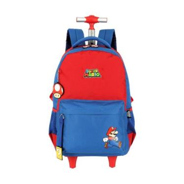 Imagem de Mochila Escolar 2em1 Costas e Rodas Super Mario - Maxlog, UN