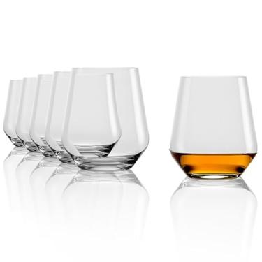 Imagem de Stölzle Lausitz Copo de Whisky D.O.F. Quatrophil Jogo com 6 unidades – 470 ml – Copo de Cristal com Design Quadrado Moderno – Resistente à lava-louças – Para Whisky, Scotch e Bourbon