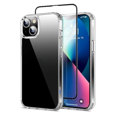 Imagem de Capa Capinha Clear Case Transparente Resistente a Risco e Anti Impacto [Anti-amarelamento] + Película De Vidro 3D Tela Toda Para iPhone (iPhone 13)