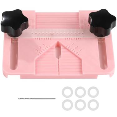 Imagem de Guia de broca de brinco de argila de polímero, conjunto de ferramentas de perfuração para joias de argila, 12 cm x 9 cm, inclui placa principal, arruelas, parafusos, fio de broca, brincos e pingentes