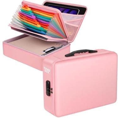 Imagem de Caixa de documentos à prova de fogo com fechadura, estojo rígido durável, organizador de arquivos, cofre de fogo, design rígido, impermeável, à prova de fogo, organizador de documentos importantes