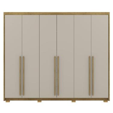 Imagem de Guarda Roupa Casal 6 Portas 3 Gavetas MDF 275 cm Nature Fend VLR