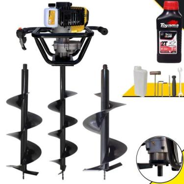 Imagem de Kit Perfurador de Solo Lynus PSL517 À Gasolina 2T 52cc 1,8HP 9.000rpm 